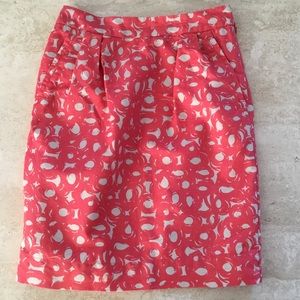 Boden Geometric Pencil Skirt with Pockets